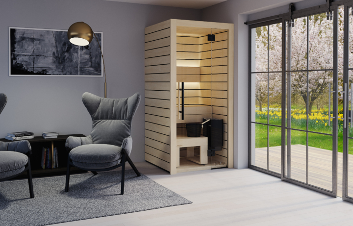 Auroom Lumina Mini indoor sauna in living space