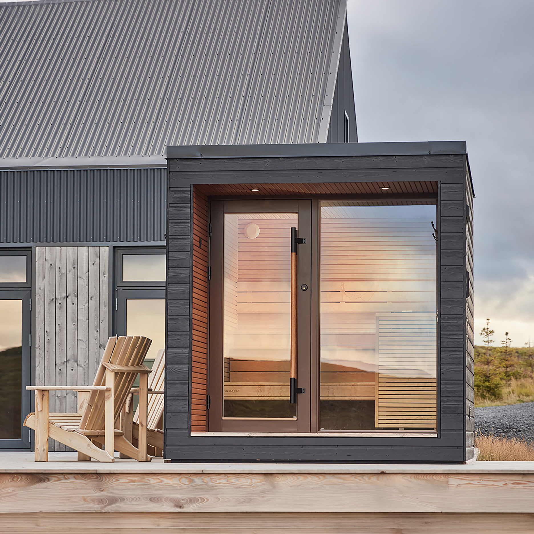 outdoor designer sauna cabin